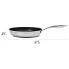 Basics 2-Piece Non-Stick Stainless Steel Fry Pan Set 10-Inch and 8-Inch