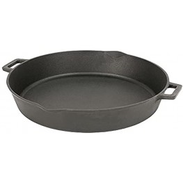 Bayou Classic 7439 Double Handled 7439-16-in Cast Iron Skillet 16" Black