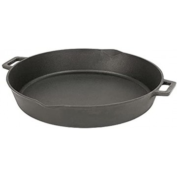 Bayou Classic 7439 Double Handled 7439-16-in Cast Iron Skillet 16 Black