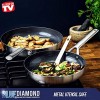 Blue Diamond Cookware Ceramic Nonstick Triple Stainless Steel Induction Safe Frypan Skillet Set 9.5 and 11 Silver