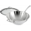 Calphalon Triply Stainless Steel 12-Inch Wok Stir Fry Pan With Cover