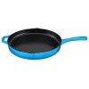 Cast Iron Skillet Non-Stick 12 inch Frying Pan Skillet Pan For Stove top Oven Use & Outdoor Camping with Pour Spouts Even Heat Distribution Blue