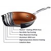 COOKSMARK Copper Pan Nonstick Induction Frying Pan with Stainless Steel Handle Copper Skillet Saute Pan Dishwasher Safe Oven Safe 12-Inch Black