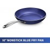 Granitestone Blue 10” Frying Pan with Ultra Durable Mineral and Diamond Triple Coated 100% PFOA Free Skillet with Stay Cool Stainless Steel Handle Oven & Dishwasher Safe