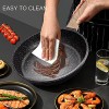 HZHYSEA Nonstick Frying Pan Granite Stone Frying Pan Nonstick Skillet Frying Pan Egg Pan Omelet Pan Healthy Frying Pan Skillet Granite Stone Pans with Soft Touch Handle PFOA-Free 9.5 Inch