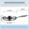 LOLYKITCH Stainless Steel Frying Pan Honeycomb Anti-Scratch Oven & Metal Utensil Safe Pan Compatible with Induction Stoves Gas Stoves Ceramic Stoves Electric Stoves 12-Inch