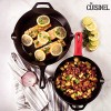 Pre-Seasoned Cast Iron Skillet 2-Piece Set 10-Inch and 12-Inch Oven Safe Cookware 2 Heat-Resistant Holders Indoor and Outdoor Use Grill Stovetop Induction Safe