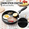RATWIA Nonstick Frying Pan Mini Egg and Omelet Pan 6 Inch Induction Skillet Stone Coating Multipurpose Pan PFOA FreeBlack