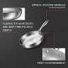 Stainless Steel Frying Pan 11 Inch Fry Pan Skillet Cooking Pan Tri-Ply Compatible with Induction Gas Ceramic Electric Stoves Oven Resistant Dishwasher Safe28cm