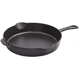 Staub Cast Iron 11-inch Traditional Skillet Matte Black Made in France
