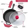 Traditional Cast Iron Skillet with Tempered Glass Lid & Silicone Handle Covers by Braxxle – 12” Pre-Seasoned – for Stove Oven Grill Induction Campfire BBQ – Indoors or Outdoors