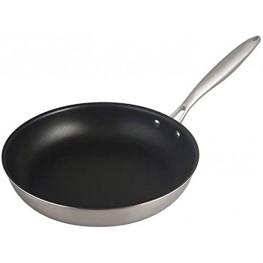 Wok and Frying Pan,Professional Kitchen Nonstick Frying Pan with Lid,Skillets with Anti-scalding Ergonomic Handle Black 11.8 Inches.