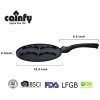Cainfy Pancake Pan Maker Nonstick-Suitable for All Stovetops,10.5 Inch Mini Non Stick Silver Dollar Grill Blini Griddle Crepe Pan,4 Molds Cake Egg Cooker Skillet for Kids Gifts,100% PFOA Free Coating
