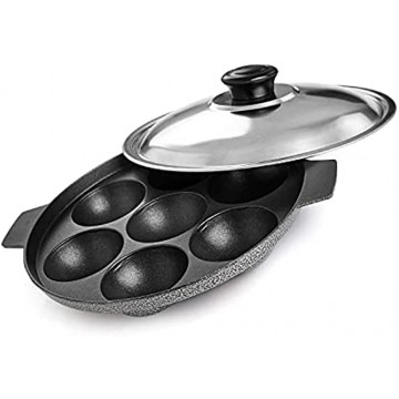 Non-Stick Appam Pan with Stainless Steel Lid Appachetty Appam Maker 7 Pits Appam Maker Appam Pan Patra Pancake Pan