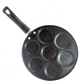 Non Stick Egg Pan Mini Crepe Maker 7-Mold Pancake Griddle Crepe Pan Mini Uttapam Pan Pancake Maker Mini Patra Tawa Blini Pan