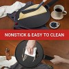 Sakuchi 11 Inch Nonstick Crepe Pan Dosa Tawa Tortilla Pan for Induction Stove Granite Coating PFOA Free Black