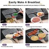 Egg Frying Pan 3 Section Square Divided Egg Pan Chickwin 7.5 INCH Nonstick Fired Egg Pan Breakfast Omelet Skillet for Burger Bacon and Egg Suitable for Gas Stove & Induction Cooker
