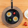 Egg Frying Pan 4-Cups Non Stick Aluminium Alloy Fried Egg Cooker Swedish Pancake Plett Crepe Pan for Gas Stove and Induction Hob