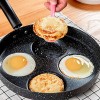 Egg Frying Pan 4-Cups Non Stick Aluminium Alloy Fried Egg Cooker Swedish Pancake Plett Crepe Pan for Gas Stove and Induction Hob