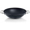 Fissler adamant Aluminum Frypan 12” Wok-Pan with Metal-Lid coated non-stick scratch-resistant induction black 056-805-31-000 0