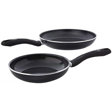 GreenLife Soft Grip Diamond Healthy Ceramic Nonstick Frying Pan Skillet Set 7 and 10 NEW VERSION Black