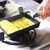 Iron Tamagoyaki Pan Cast Skillet Omelet Rolled Egg Pan Nonstick Frying Pans with Wooden Handle Square Grill Pan with Meat Vegetables or Go Camp Cooking. A