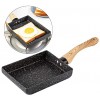 Japanese Tamagoyaki Pan Omelette Pan Nonstick Square Mini Frying Egg Pan Meal Make Machine Black