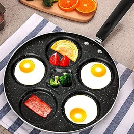 MANO Pancake Pan-10 Inch Egg Frying Pan With 5 Cups Nonstick Crepe Pan Grill Blini Pan Griddle For Breakfast Omelette Mold Maker