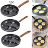 Nonstick Egg Frying Pan Long Handle Aluminium Alloy For Gas Cooker Frying Pan 3 4 Units