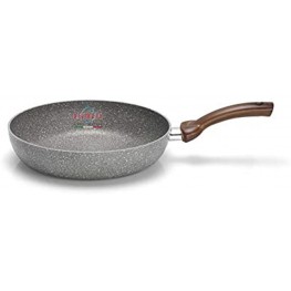 Olympia Woody Round Non-Stick PFOA-Free Die-Cast Aluminum Deep Fry Pan Made in Italy 7.9 Inch 1.5L Capacity