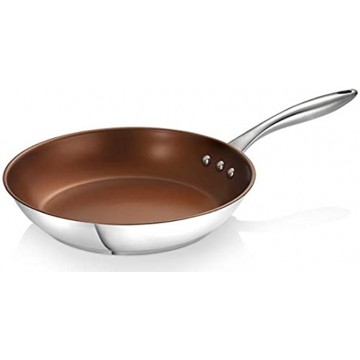 Ozeri 12" Stainless Steel Earth Pan ETERNA a 100% PFOA and APEO-Free Non-Stick Coating Inch Bronze Interior