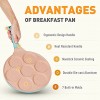 Pancake Pan 7 Molds Nonstick Breakfast Griddle Blini pan Gas Compatible,9.7 inch Blue