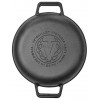 Victoria Cast Iron Round Skillet with Double Loop Handles Seasoned with 100% Kosher Certified Non-GMO Flaxseed Oil 10 Inch Black