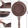 WUWEOT Nonstick Frying Pan Skillet,Cooking Pan Omelette Pan with Granite Coating Induction Compatible 9 Inches Brown