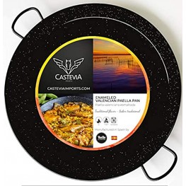 Castevia 16.5-Inch Enameled Steel Paella Pan 42cm 10 servings