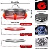 13 inch Hot Pot with Divider Lid Stainless Steel Shabu Shabu Pot for Induction Cooktop Gas Stove Kitchen Cooker Dual Sided Soup Cookware with 2 Soup Ladles