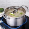 5-Quart Stainless Steel Stock Pot Food Grade Stainless Steel Heavy Duty Induction Stock Pot Stew Pot Steamer,Simmering Pot Soup Pot with See-Through Lid Dishwasher Safe 26cm