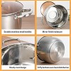 8 QT Soup Pot Stainless Steel Stockpot with Lid Saucepot Pasta Cooking Pot with Double Handles Dishwasher Safe