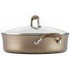 Anolon Advanced Hard Anodized Nonstick Stockpot Dutch Oven with Lid 5.5 Quart Light Brown