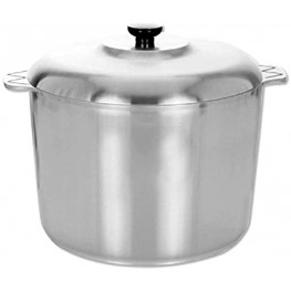 Cajun 14 Quart Stock Pot with Lid Oven Safe Aluminum Soup Pot Nickel-Free Large Pot with Steamer