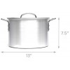 Ecolution Sabor Tradicional Aluminum Stock Pot Stockpot with Cover 8 Qt