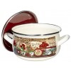 Enamel On Steel Round Covered Stockpot Pasta Stock Stew Soup Casserole Dish Cooking Pot with Lid Up to 3 Quarts 18 cm