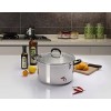 Finnhomy Approved AISI304 18-10 Stainless Steel 8-Quart Stock Pot with Cover 3 Layers Base,Induction Base Safe Metallic