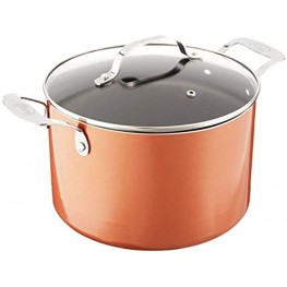 Gotham Steel Nonstick 7 Quart Large Stock Pot with Lid Ultra Durable Mineral and Diamond Triple Coated Surface,100% PFOA Free Stockpot with Stay Cool Stainless-Steel Handle Oven & Dishwasher Safe
