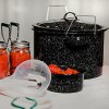 Granite Ware Enamel on Steel Water Bath Canner with lid & Jar Rack 11.5-Quart Speckled Black