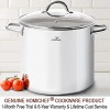 HOMICHEF 12 Quart LARGE Stock Pot with Glass Lid NICKEL FREE Stainless Steel Healthy Cookware Stockpots with Lids 12 Quart Mirror Polished Induction Pot Commercial Grade Soup Pot Cooking Pot