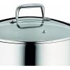 Kela Covered Sauce Pot Stainless Steel Pot Silver 18 10 5 QT Glass Lid with Handle Outlet Valve for Steam Folded Edge for Secure Closure Optimal Heat Distribution Flavoria Collection