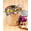 McSunley Medium N Cook Stockpot 8 Quart Silver Stainless Steel All Purpose Prep and Canning Bowl