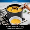 Ninja Foodi NeverStick Premium Hard-Anodized 8-Quart Stock Pot with Glass Lid slate grey C30480