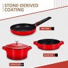 Nonstick Dutch Oven with Lid Pots and Pans Set with Stone-Derived Coating Frying Pan with Detachable Handle Saute Pan Stockpot with Lid Red